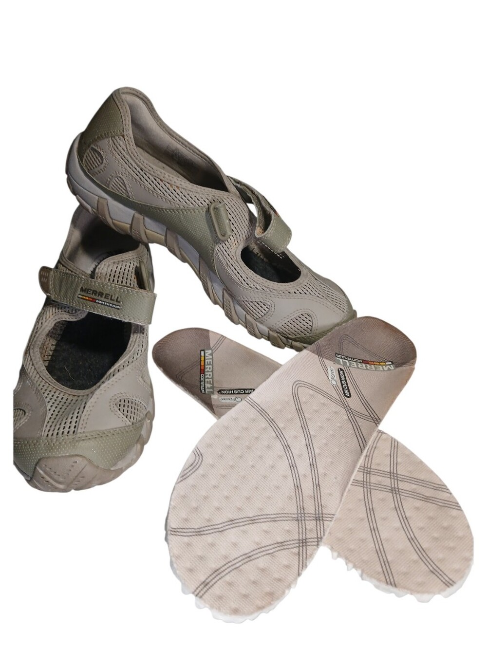 Merrell Waterpro Pandi Bamboo Sandals Vibrum Sole Prrformance Footwear SZ 9
